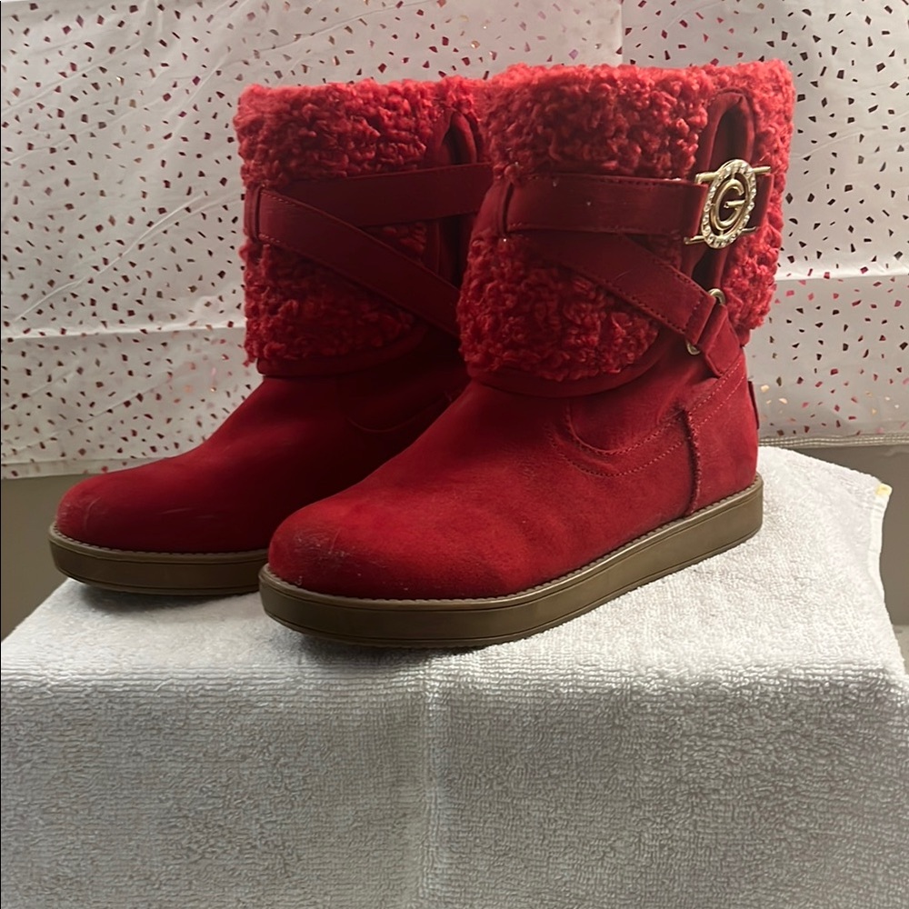 Women's Red Suede Boots